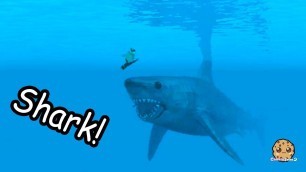 'Giant Shark On Boat + Swimming In Water - Roblox Cookie Swirl C Game Video'