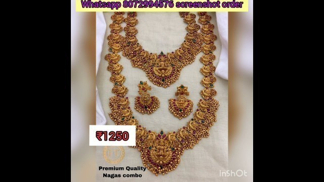 'Wedding Matt finish  modern jewel collections|Sangeetha fashions|Free shipping  |Whatsapp order'