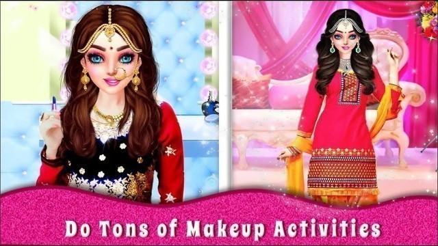 'Indian designer dresses fashion salon for wedding | Makeup | Makeover game'